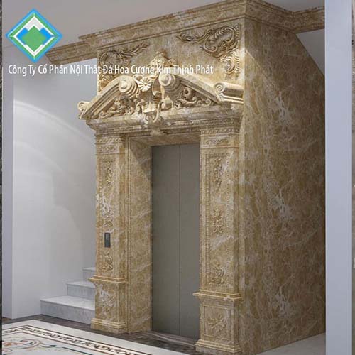 đá marble ốp thang máy