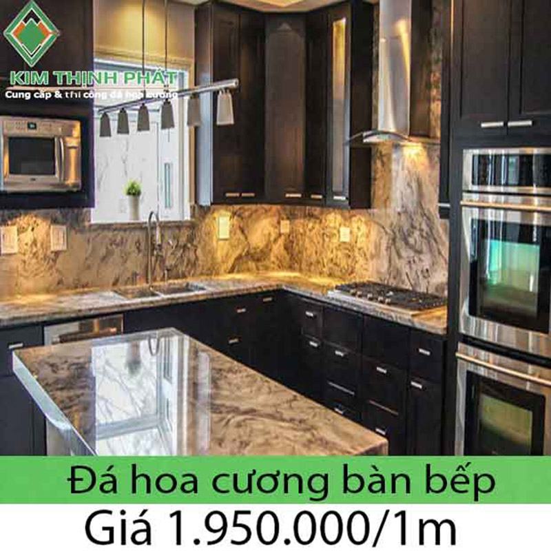 Giá đá hoa cương bếp granite được dùng rất nhiều trong các không gian sống