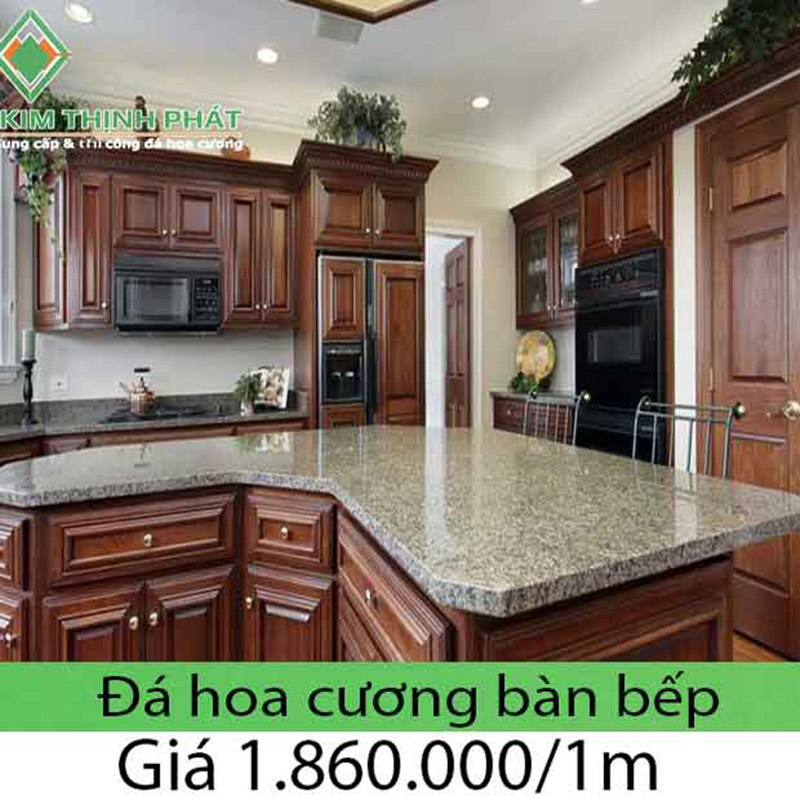 Giá đá hoa cương bếp granite thể hiện rõ ràng phong cách của chủ nhân