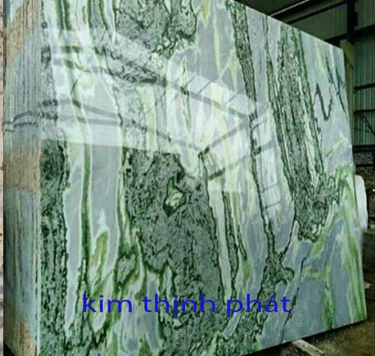 Đá hoa cương marble sơn thủy trắng xanh